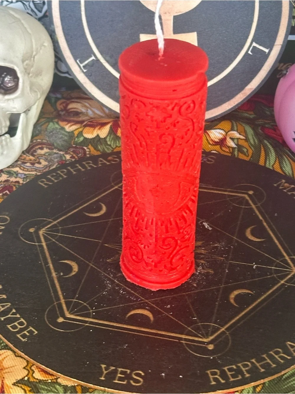 Red All-Seeing Eye Candle